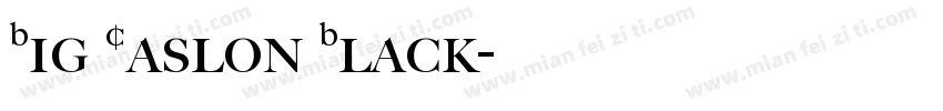 Big Caslon Black字体转换